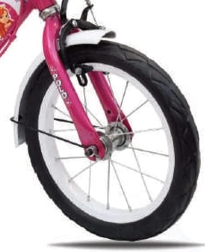 Annie 14-Inch Girls Bicycle – Pink & White Kids Cycle with Training Wheels & Basket