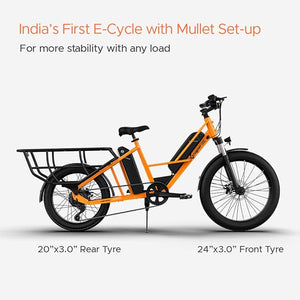 EMotorad Xcape G1 Electric Cargo Bike – Dual Battery, 100KM Range, 250W Motor