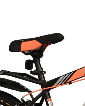 ROOTLINE Escape IBC 26X2.40 Mountain Bike for Youth – Integrated Carrier | Rigid Frame | Lightweight | Best Alternative to Electric Bicycles (Black with Orange)