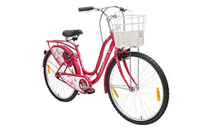 BSA Ladybird Hazel Road Bike for Women | 26-Inch Wheel, 19-Inch Frame | Pink | Best Electric Bicycle Alternative for Girls & Ladies
