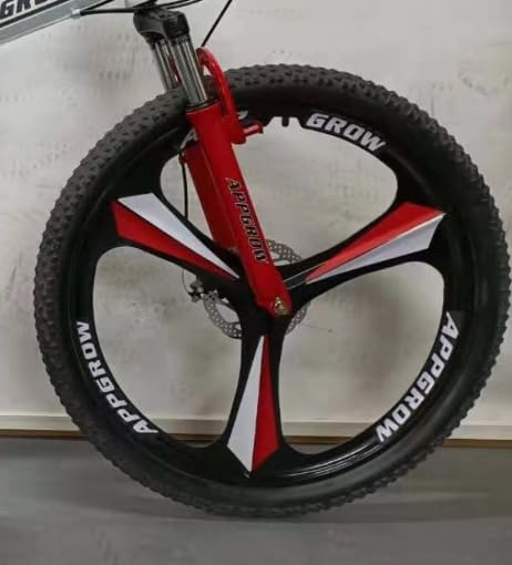 Hero-Inspired Foldable Electric Mountain Bike | 26-Inch Mag Wheels | 21-Speed | Red & Silver | Affordable e Bike for Urban & Off-Road