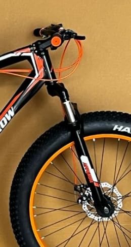 Appebrow Jaguar 26-Inch Fat Tyre Electric Bike Style Mountain Bicycle for Adults | Disc Brakes, Front Suspension & Multi-Speed Gear | Hero Electric Cycle Alternative