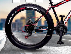 Rapid 26″ Fat Tyre Mountain Bike – Rugged MTB with Dual Disc Brakes & Multi-Speed Gears