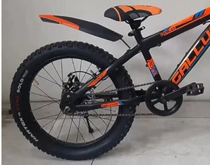 Gallus Kids Fat Tire Mountain Bike 20-Inch – Black & Orange Cycle with Disc Brakes | Best Off-Road Bicycle for Boys & Girls