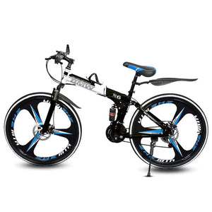 QUESEC BMV Foldable Electric Bike 21-Speed – Best e Bicycle for Adults, Boys & Teens with Dual Disc Brakes, Carbon Steel Frame & Hydraulic Suspension