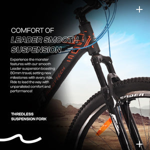 Leader XR-5 29T Mountain Bike | 21-Speed Alloy MTB with Disc Brakes | Best Affordable Alternative to Electric Bike in India