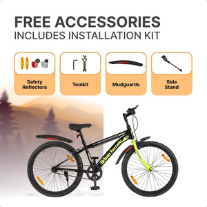 Urban Terrain Galaxy 26T MTB Bike for Men & Teens | Single-Speed Mountain Cycle | White | Affordable Alternative to Electric Bikes in India