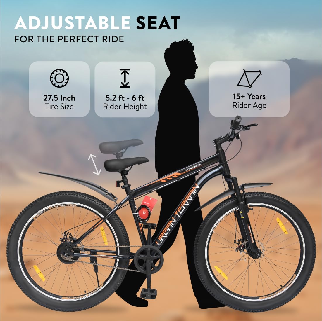 Urban Terrain Galaxy Pro 26T MTB – High-Performance Single-Speed Pedal Bike with Dual Disc Brakes & Front Suspension | Affordable Alternative to Electric Bikes