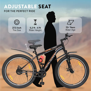 Urban Terrain Galaxy Pro 26T MTB – High-Performance Single-Speed Pedal Bike with Dual Disc Brakes & Front Suspension | Affordable Alternative to Electric Bikes