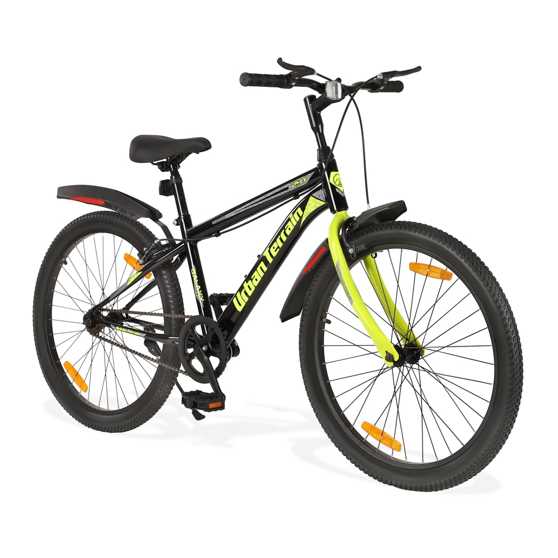 Urban Terrain Galaxy 26T MTB Bike for Men & Teens | Single-Speed Mountain Cycle | White | Affordable Alternative to Electric Bikes in India