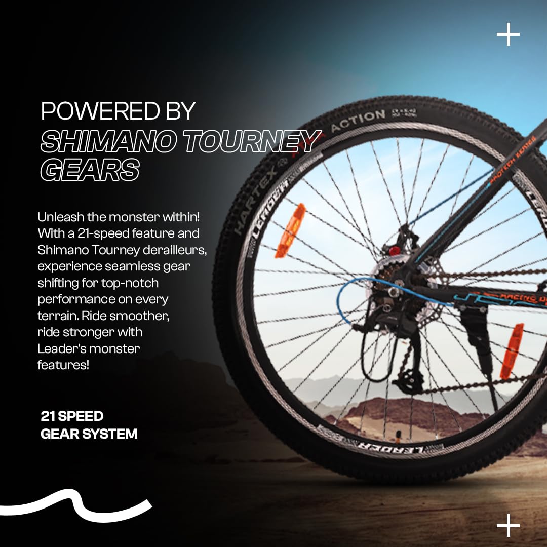 Leader XR-5 29T Mountain Bike | 21-Speed Alloy MTB with Disc Brakes | Best Affordable Alternative to Electric Bike in India