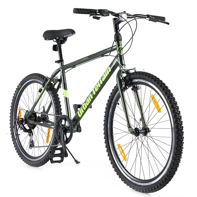 Urban Terrain UT777 26-Inch Steel Mountain Bicycle – 7-Speed, Lightweight MTB for Adults | Best Electric Bike Alternative Under