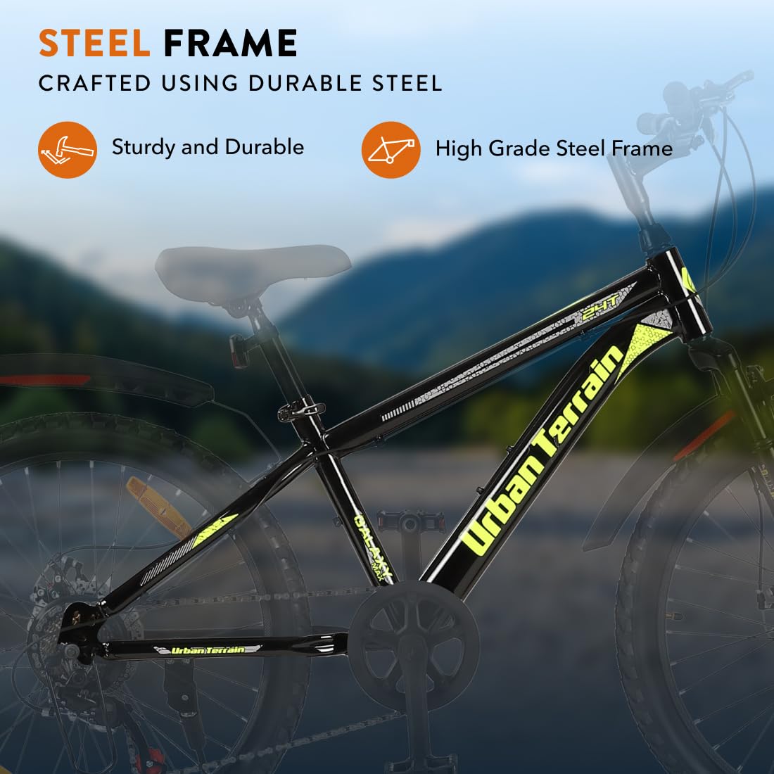 Urban Terrain Galaxy Ultra 27.5T Mountain Bike for Men | High-Performance Gear Cycle with Disc Brakes & Front Suspension | Stylish Alternative to Electric Bike, E Bicycle & Battery Bike