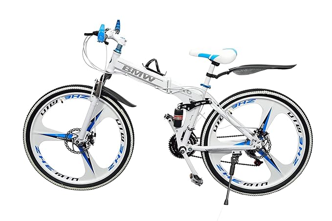 QUESEC X6 Foldable Electric Cycle Alternative – 21-Speed Carbon Steel Bicycle with Dual Suspension & Disc Brakes