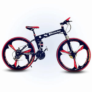 QUESEC X6 Series Folding Bike – 21 Speed Gear Cycle, Dual Suspension & Disc Brakes (Best Electric Bike Alternative)