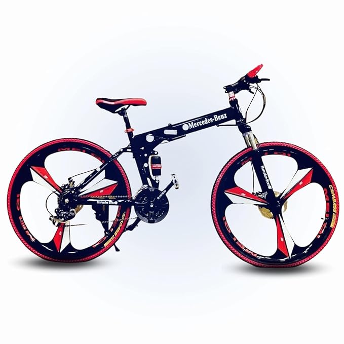 QUESEC X6 Series Folding Bike – 21 Speed Gear Cycle, Dual Suspension & Disc Brakes (Best Electric Bike Alternative)