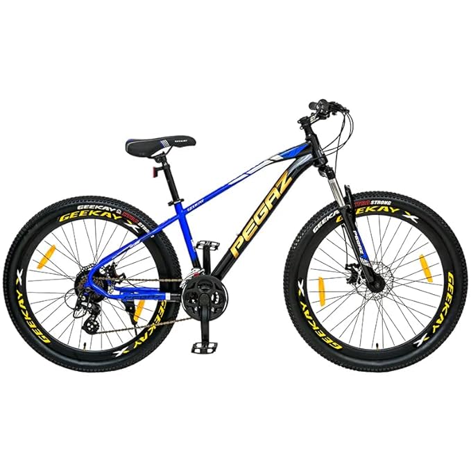 Geekay Pegaz 27.5T Electric Style MTB – 24-Speed Shimano Altus, Lockout Suspension, Dual Disc Brakes | Affordable Hero Electric Bike Alternative for Men (12+ Yrs)