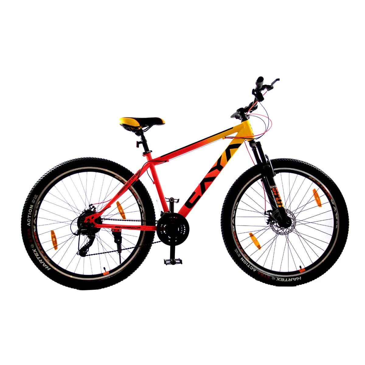 CAYA Split 27.5T MTB Cycle for Adults | 21 Speed Gear Bicycle with Semi-Fat Tyres, Disc Brakes & Suspension | Best Unisex Bike for Men & Women