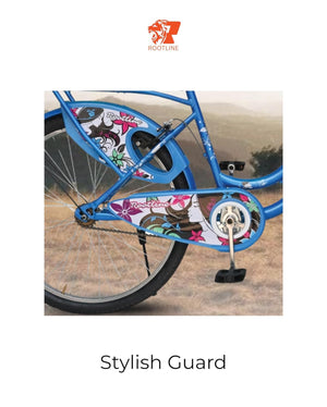 ROOTLINE Alexa Dark Blue Road Bike – Stylish Single-Speed Cycle with Front Basket & Chic Urban Design