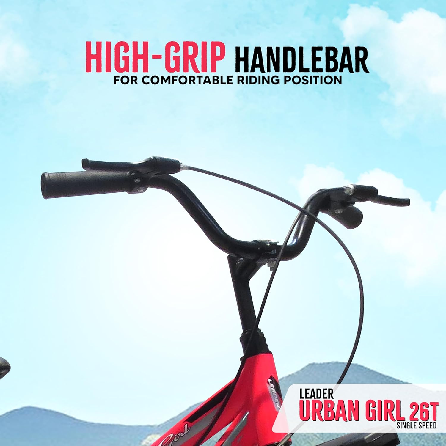 Leader Urban Girl 26T City Bike – Stylish Manual Ride for Women, No Battery Required