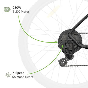 Acer Skypher Pro Electric Bike – 27.5″ Alloy E Bicycle | 250 W BLDC, 7‑Speed, Front Suspension & Removable Battery