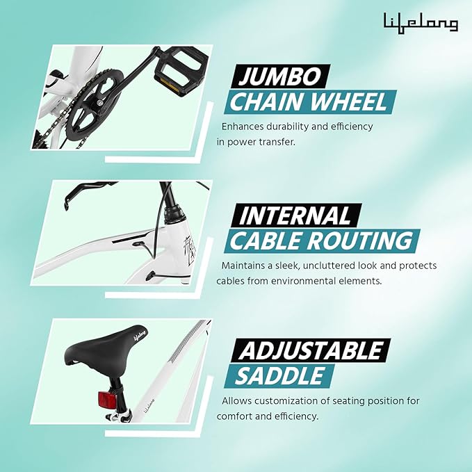 Lifelong Hero Electric Cycle for Adults – 27.5T MTB Unisex E Bicycle with Front Suspension & Dual Disc Brakes – Best Electric Cycle for Men & Women in India