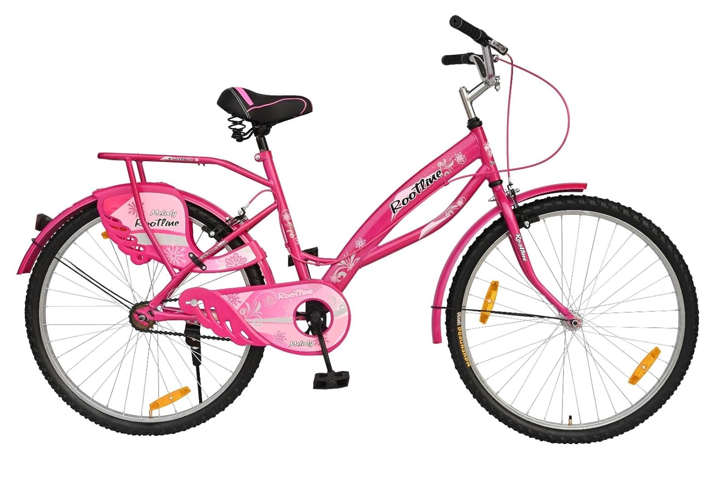 ROOTLINE Melody 26T Road Bike – Stylish Urban Cycle for Women & Girls with Integrated Carrier and Rigid Design