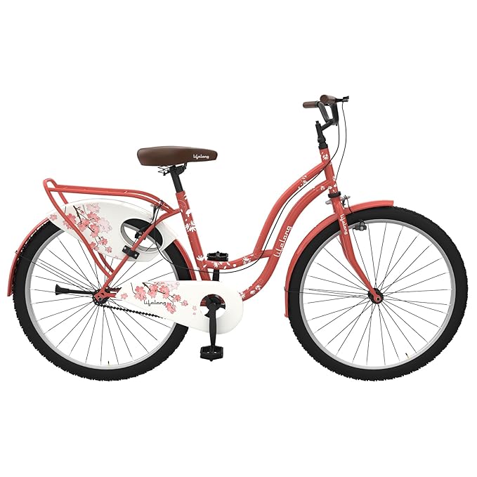 Lifelong Lady Cycle for Women – Hybrid Freeride Bike with Mudguard & Carrier | Best Budget Alternative to Electric Bicycle