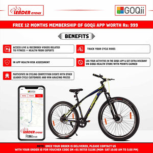 Leader Griffin 29T Single Speed MTB Cycle – Mountain Bike with Dual Disc Brake & Front Suspension | Affordable Eco Bike Alternative for Teens and Adults