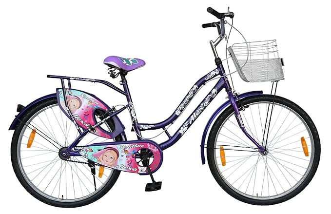ROOTLINE Alexa Dark Blue Road Bike – Stylish Single-Speed Cycle with Front Basket & Chic Urban Design