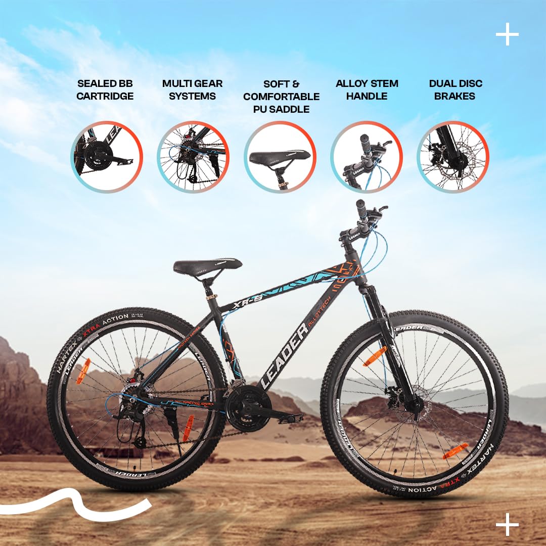 Leader XR-5 29T Mountain Bike | 21-Speed Alloy MTB with Disc Brakes | Best Affordable Alternative to Electric Bike in India