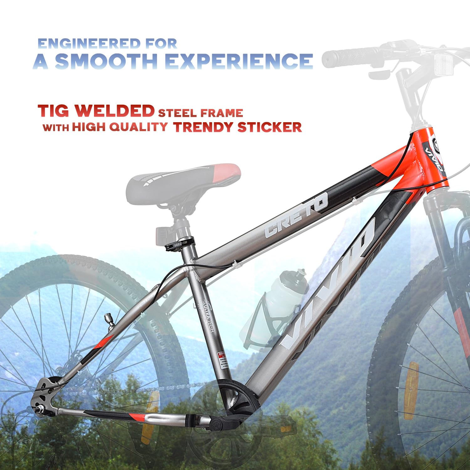 Leader Vivid Creto 29T Multispeed MTB – Premium 7-Speed Mountain Bike with Front Suspension & Dual Disc Brakes, Affordable Alternative to Electric Bicycles