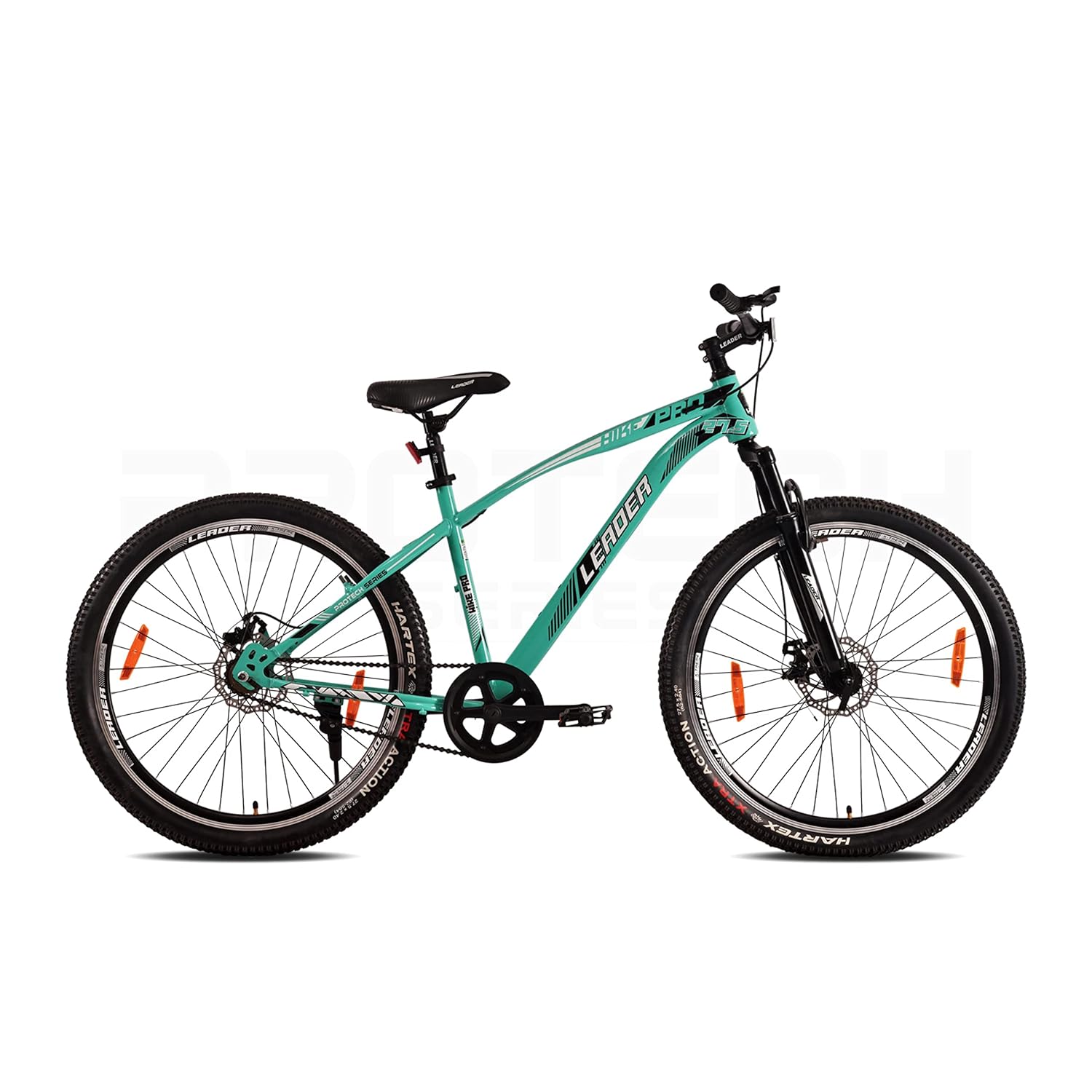 Leader Hike Pro 27.5T MTB Single Speed Mountain Cycle | Best Affordable Electric Bike Alternative for Adults & Teens | Dual Disc Brakes | Front Suspension | Sea Green