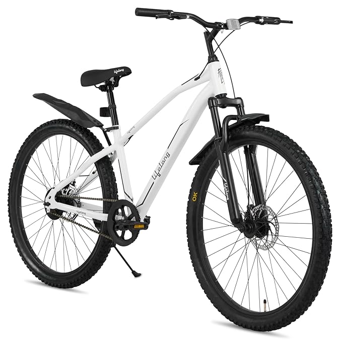 Lifelong Hero Electric Cycle for Adults – 27.5T MTB Unisex E Bicycle with Front Suspension & Dual Disc Brakes – Best Electric Cycle for Men & Women in India