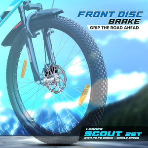 Leader Scout 26T Mountain Bike – Stylish Electric Bike Alternative for Youth & Adults