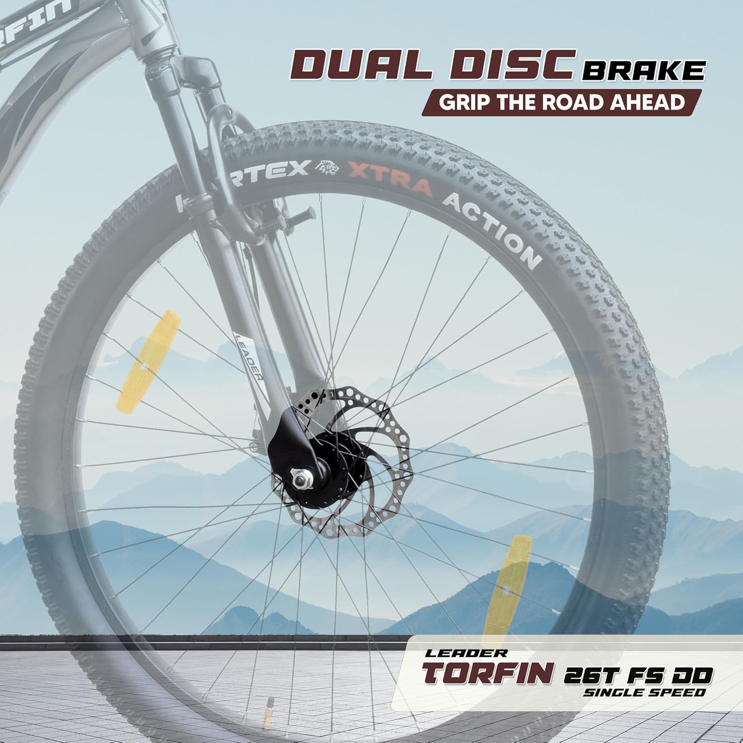 Leader Beast 26T Mountain Bike – Sleek Single‑Speed Cycle with Suspension & Dual Disc Brakes, Affordable Pedal‑Powered Alternative to Electric Bicycles