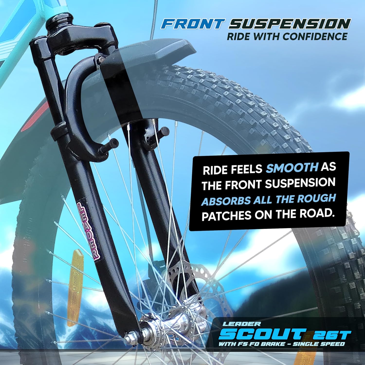 Leader Scout 26T Mountain Bike – Stylish Electric Bike Alternative for Youth & Adults