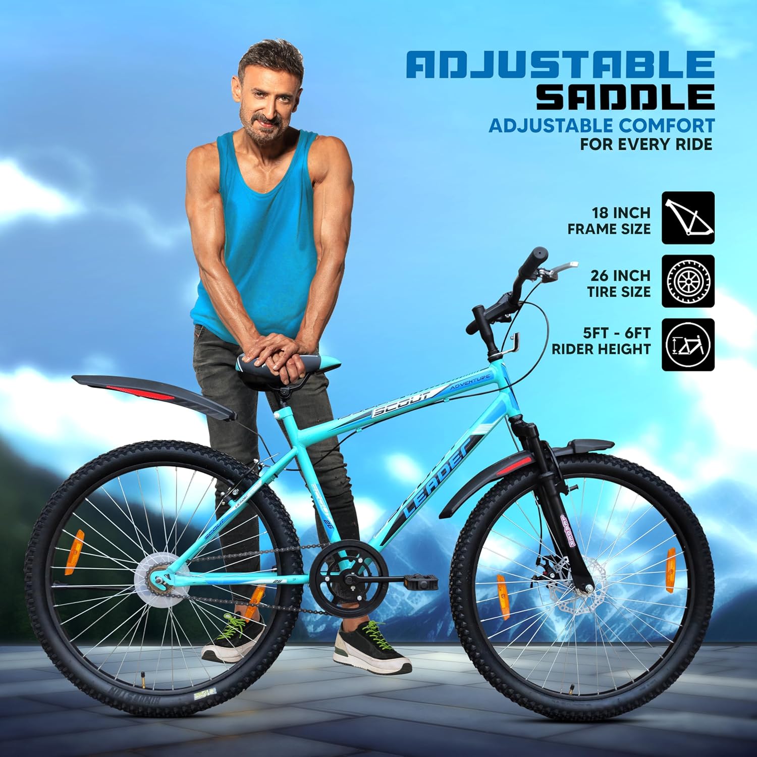 Leader Scout 26T Mountain Bike – Stylish Electric Bike Alternative for Youth & Adults
