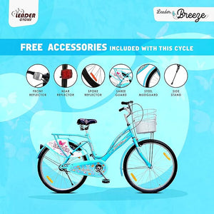 Leader Lady Star Breeze 26T Lifestyle Bike for Women – Elegant Single-Speed Commuter with Basket & Carrier, Affordable Alternative to Electric Bicycles