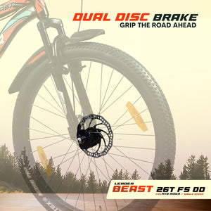 Leader Beast 26T IBC Mountain Bike – Premium Single-Speed City & Mountain Cycle for Men (Matt Black)