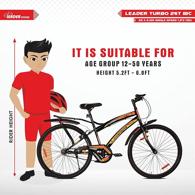 Leader Turbo 26T Mountain Bike – Affordable e‑Bike Alternative for Rugged Trails & Daily Commutes