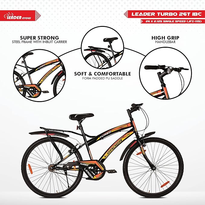 Leader Turbo 26T Mountain Bike – Affordable e‑Bike Alternative for Rugged Trails & Daily Commutes