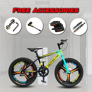 MATELCO Youth Ultra A20 20-Inch Magwheel Mountain Bike for Kids | Stylish Single-Speed Cycle with Dual Disc Brakes | Affordable Electric Cycle Alternative