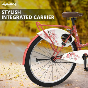 Lifelong Lady Cycle for Women – Hybrid Freeride Bike with Mudguard & Carrier | Best Budget Alternative to Electric Bicycle