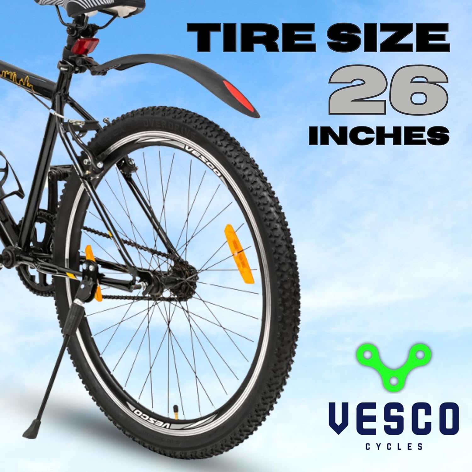 VESCO Downtown 26T Electric Cycle | Affordable E-Bike for Men with Steel Frame & Hybrid Design