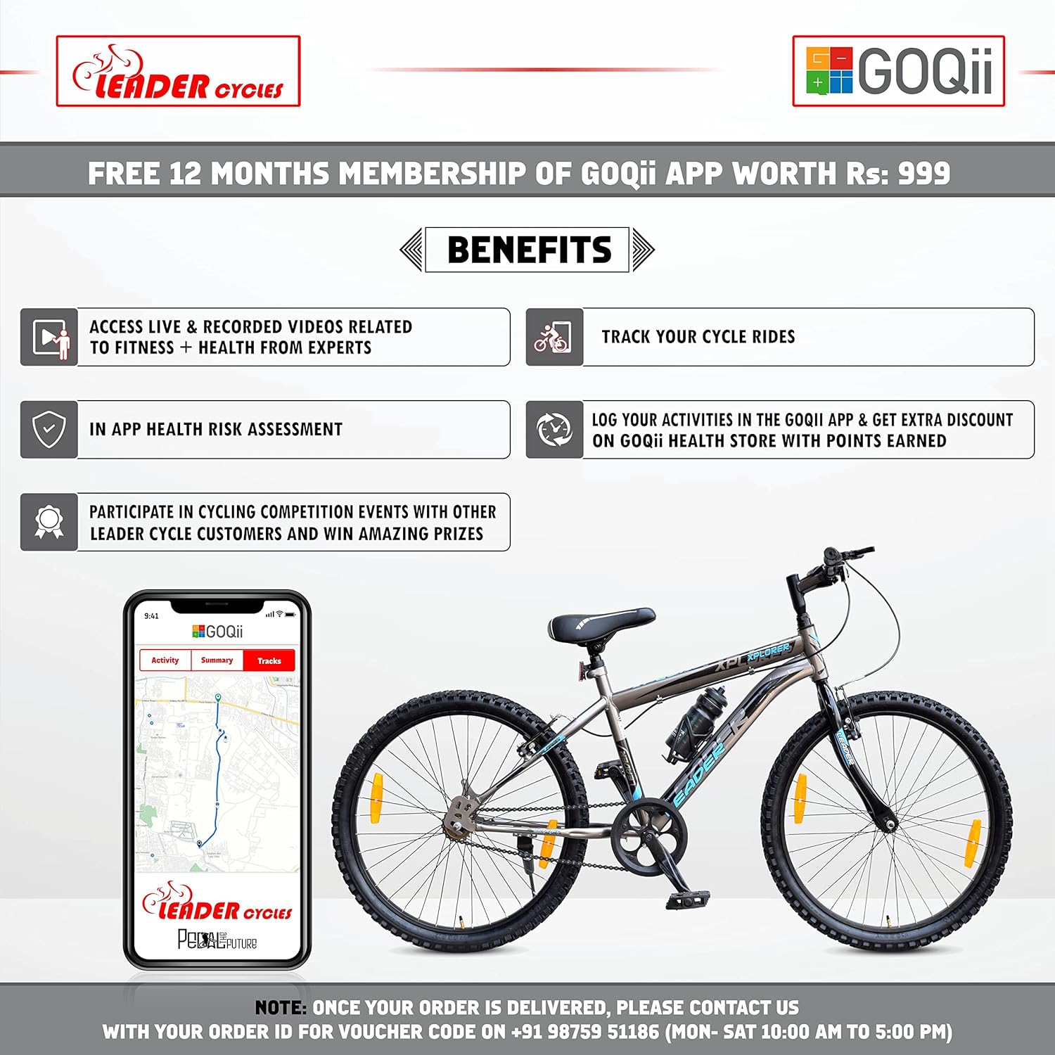 Leader Xplorer MTB 24T Single Speed Mountain Cycle | Best Kids’ Bike for Boys & Girls Age 9–14 | Stylish Grey Sports Bicycle with Power Brakes & Sturdy Steel Frame