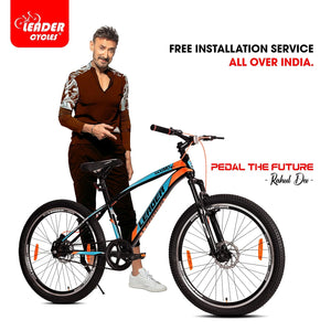 Leader Taximo 26T Electric Bike for Youth & Adults | Hero-Style MTB E Bicycle with Front Suspension & Dual Disc Brakes