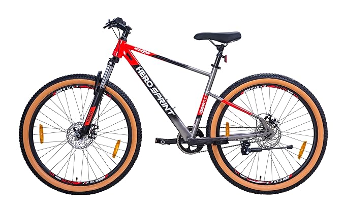 Hero Enzo 27.5T Mountain Bike for Men | Single Speed Bicycle with Disc Brakes, Alloy Steel Frame | Hero Electric Bike Alternative for Urban & Off-Road Riding