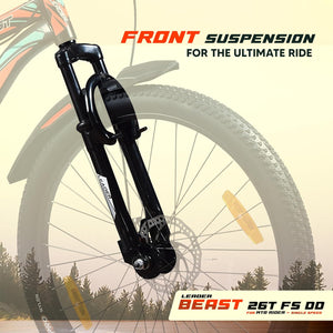 Leader Beast 26T IBC Mountain Bike – Premium Single-Speed City & Mountain Cycle for Men (Matt Black)