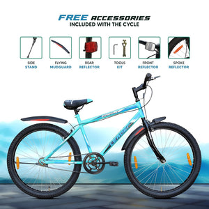 Leader Scout MTB 26T Mountain Electric‑style Bicycle – Single‑Speed, Sea Green for Men & Youth